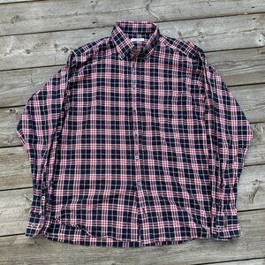 Vintage Burberry London Button Up Dress Shirt Large